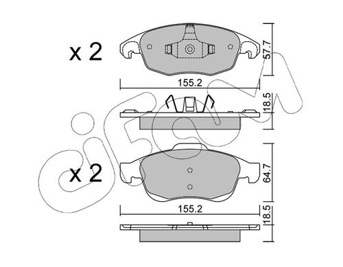CIFAM 822-800-0 Brake Pad Set, disc brake