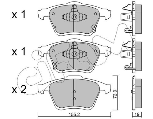 CIFAM 822-805-0 Brake Pad Set, disc brake