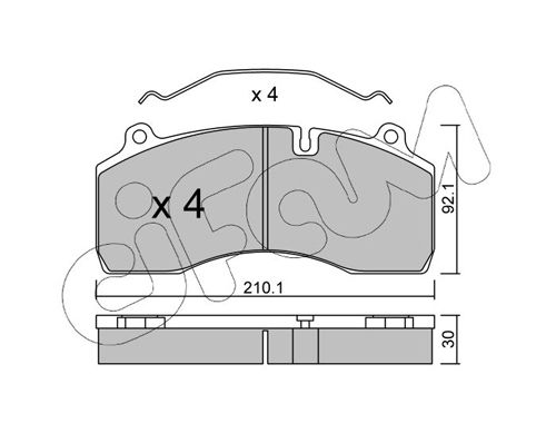 CIFAM 822-807-0 Brake Pad Set, disc brake