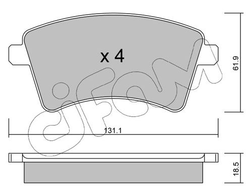 CIFAM 822-812-0 Brake Pad Set, disc brake