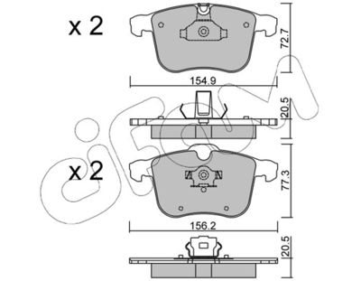 Brake Pad Set, disc brake CIFAM 822-813-0