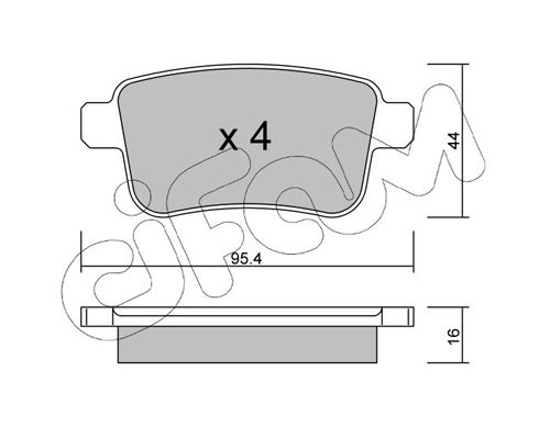 CIFAM 822-814-0 Brake Pad Set, disc brake
