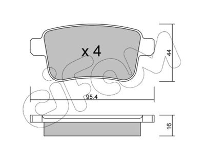 Brake Pad Set, disc brake CIFAM 822-814-0