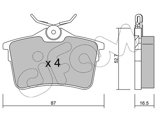CIFAM 822-816-0 Brake Pad Set, disc brake
