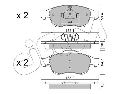 CIFAM 822-817-0 Brake Pad Set, disc brake