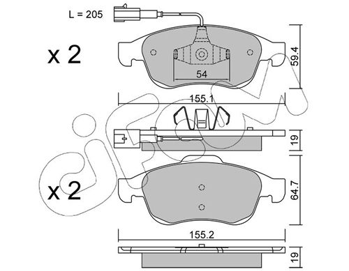 CIFAM 822-817-1 Brake Pad Set, disc brake