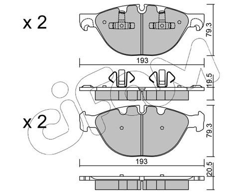 CIFAM 822-823-0 Brake Pad Set, disc brake