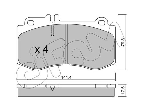 CIFAM 822-827-0 Brake Pad Set, disc brake