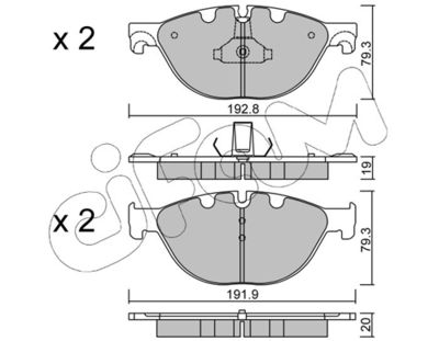 Brake Pad Set, disc brake CIFAM 822-830-0