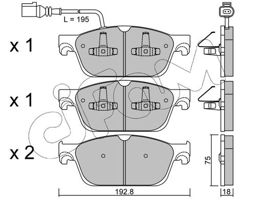 CIFAM 822-831-0 Brake Pad Set, disc brake