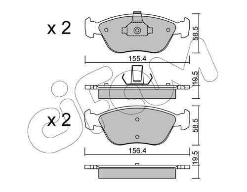 CIFAM 822-832-0 Brake Pad Set, disc brake