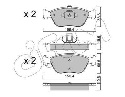 Brake Pad Set, disc brake CIFAM 822-832-0