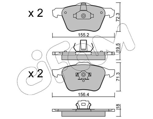 CIFAM 822-833-0 Brake Pad Set, disc brake