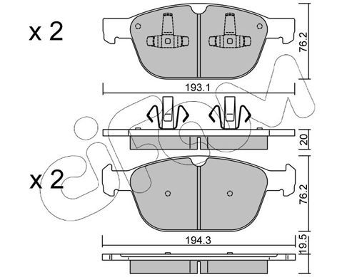 CIFAM 822-834-0 Brake Pad Set, disc brake