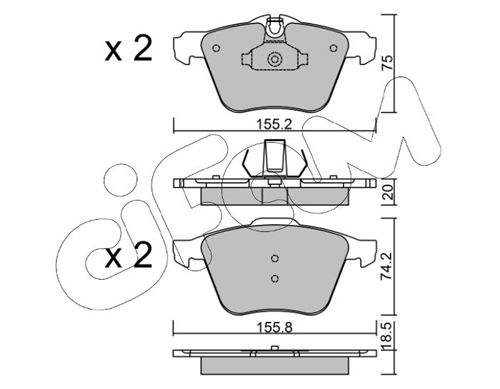CIFAM 822-835-1 Brake Pad Set, disc brake