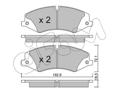Brake Pad Set, disc brake CIFAM 822-836-0