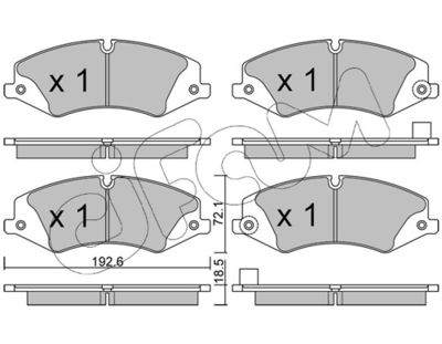 Brake Pad Set, disc brake CIFAM 822-836-6