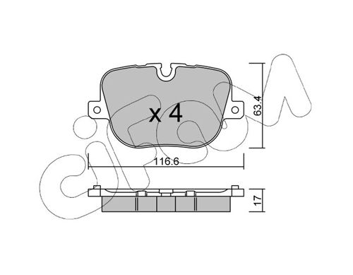 CIFAM 822-837-0 Brake Pad Set, disc brake