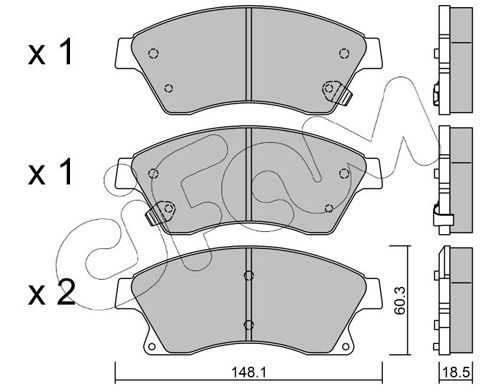 CIFAM 822-838-0 Brake Pad Set, disc brake