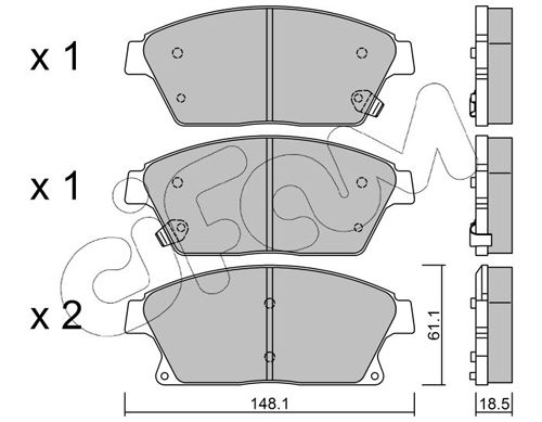 CIFAM 822-839-0 Brake Pad Set, disc brake