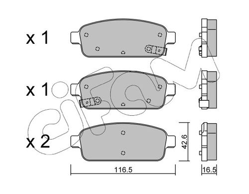 CIFAM 822-840-0 Brake Pad Set, disc brake