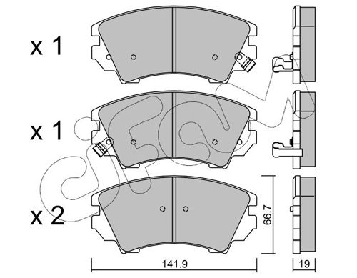 CIFAM 822-842-0 Brake Pad Set, disc brake