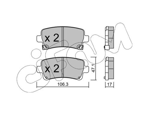 CIFAM 822-844-0 Brake Pad Set, disc brake