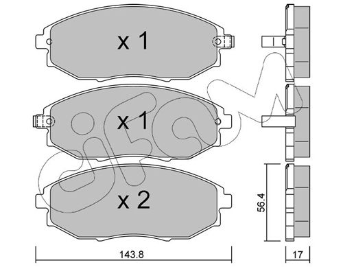 CIFAM 822-845-0 Brake Pad Set, disc brake