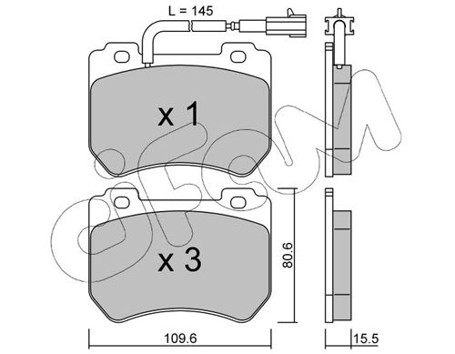 CIFAM 822-848-0 Brake Pad Set, disc brake