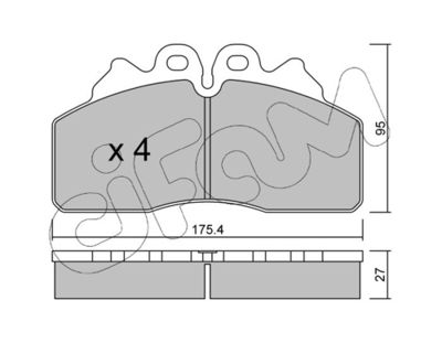 Brake Pad Set, disc brake CIFAM 822-850-0