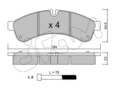 Brake Pad Set, disc brake CIFAM 822-851-0