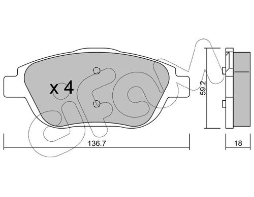 CIFAM 822-852-0 Brake Pad Set, disc brake