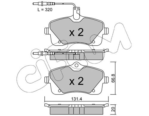 CIFAM 822-853-0 Brake Pad Set, disc brake