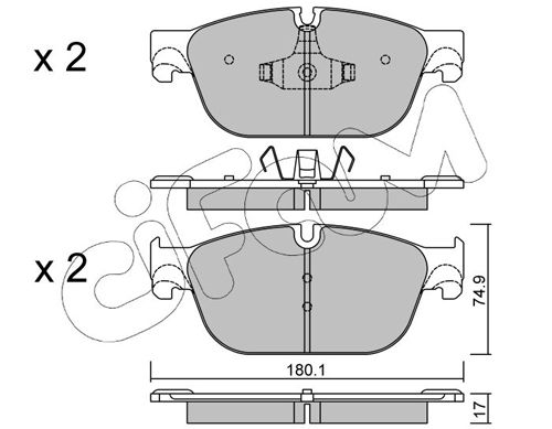 CIFAM 822-854-0 Brake Pad Set, disc brake