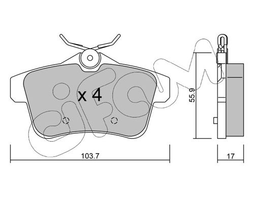 CIFAM 822-855-0 Brake Pad Set, disc brake