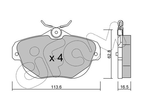 CIFAM 822-856-0 Brake Pad Set, disc brake