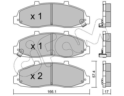 CIFAM 822-857-0 Brake Pad Set, disc brake