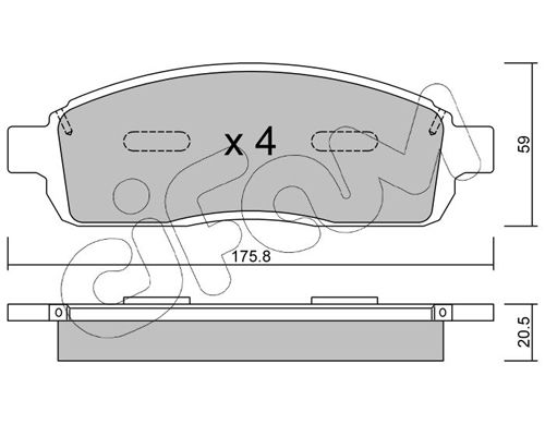 CIFAM 822-859-0 Brake Pad Set, disc brake