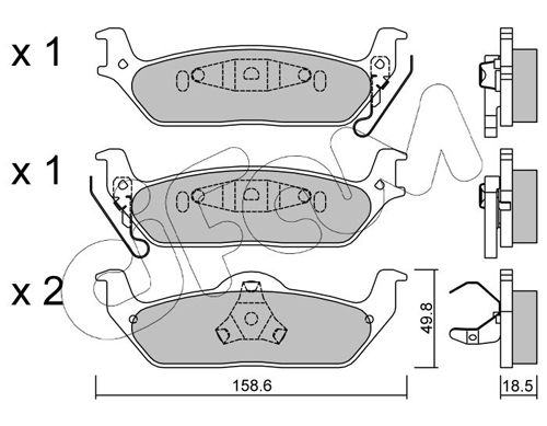 CIFAM 822-860-0 Brake Pad Set, disc brake