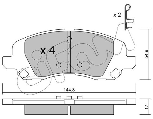 CIFAM 822-861-0 Brake Pad Set, disc brake