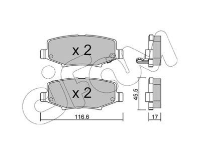 Brake Pad Set, disc brake CIFAM 822-863-0