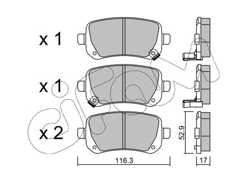 CIFAM 822-864-0 Brake Pad Set, disc brake