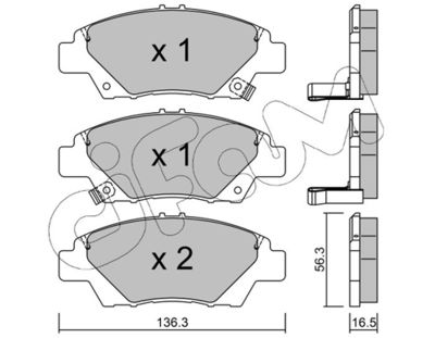 Brake Pad Set, disc brake CIFAM 822-865-0