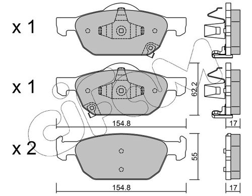 CIFAM 822-866-0 Brake Pad Set, disc brake