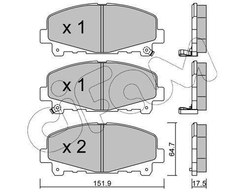 CIFAM 822-867-0 Brake Pad Set, disc brake