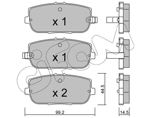CIFAM 822-871-0 Brake Pad Set, disc brake