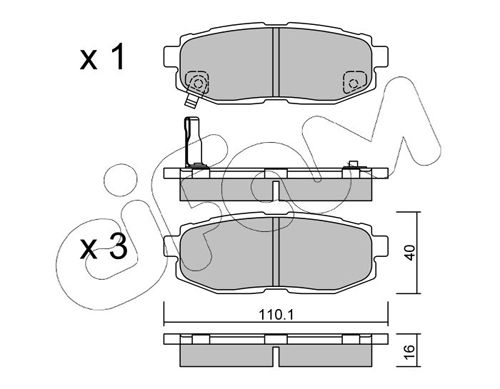 CIFAM 822-875-0 Brake Pad Set, disc brake