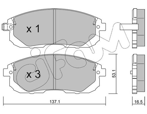 CIFAM 822-876-0 Brake Pad Set, disc brake