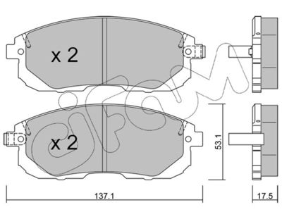 Brake Pad Set, disc brake CIFAM 822-876-1