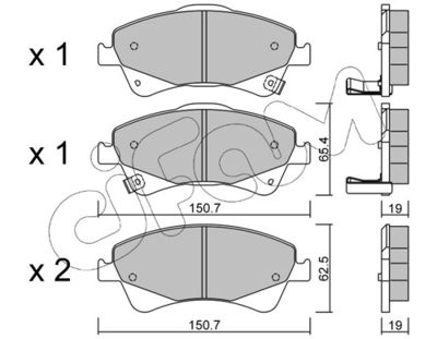 Brake Pad Set, disc brake CIFAM 822-878-0